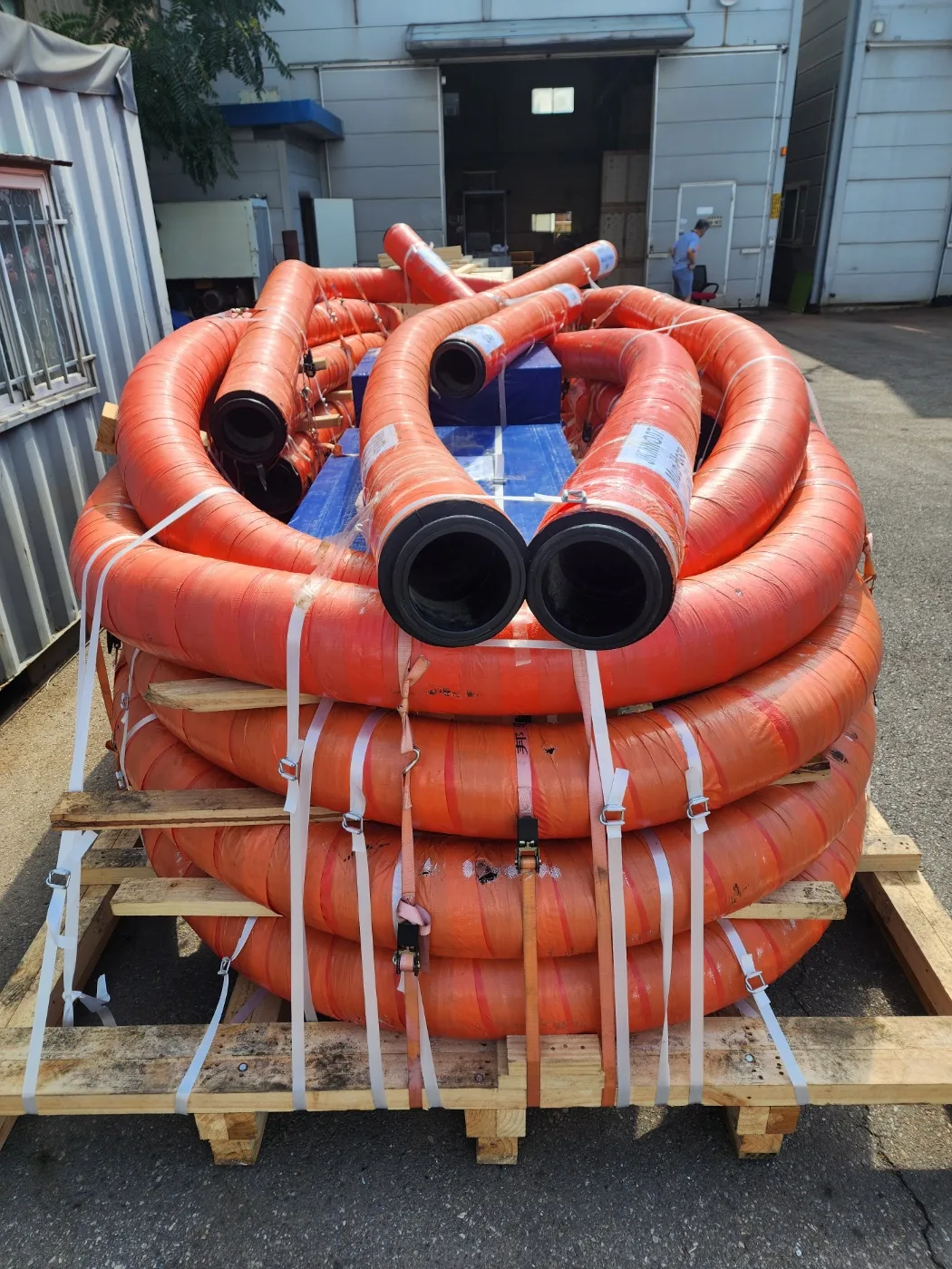 6-inch D6 Mud Hose Shipment to Dubai, UAE — Trench Cutter Slurry Hose Made in Korea by JK INNOVATION — photo 2
